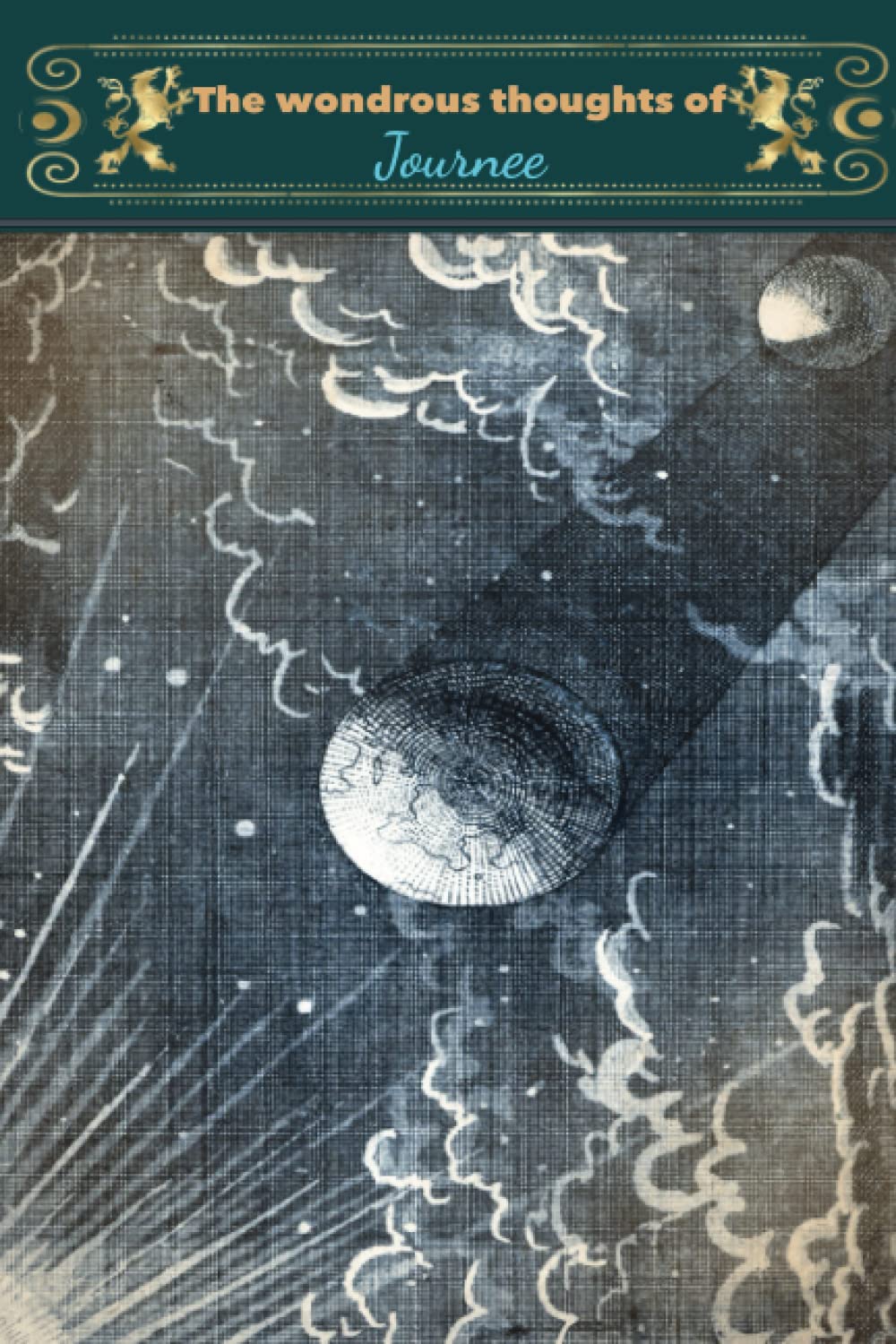 Journee: Personalised Celestial Notebook Gift for Journee - Customized Name Gift Journal 120 Pages, Astrology Design, Cool Present for Journee