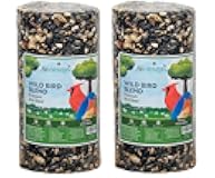JCs Wildlife Wild Bird Blend Premium Bird Seed Small Cylinde with holer, 1.5 lb (2 Cylinder)