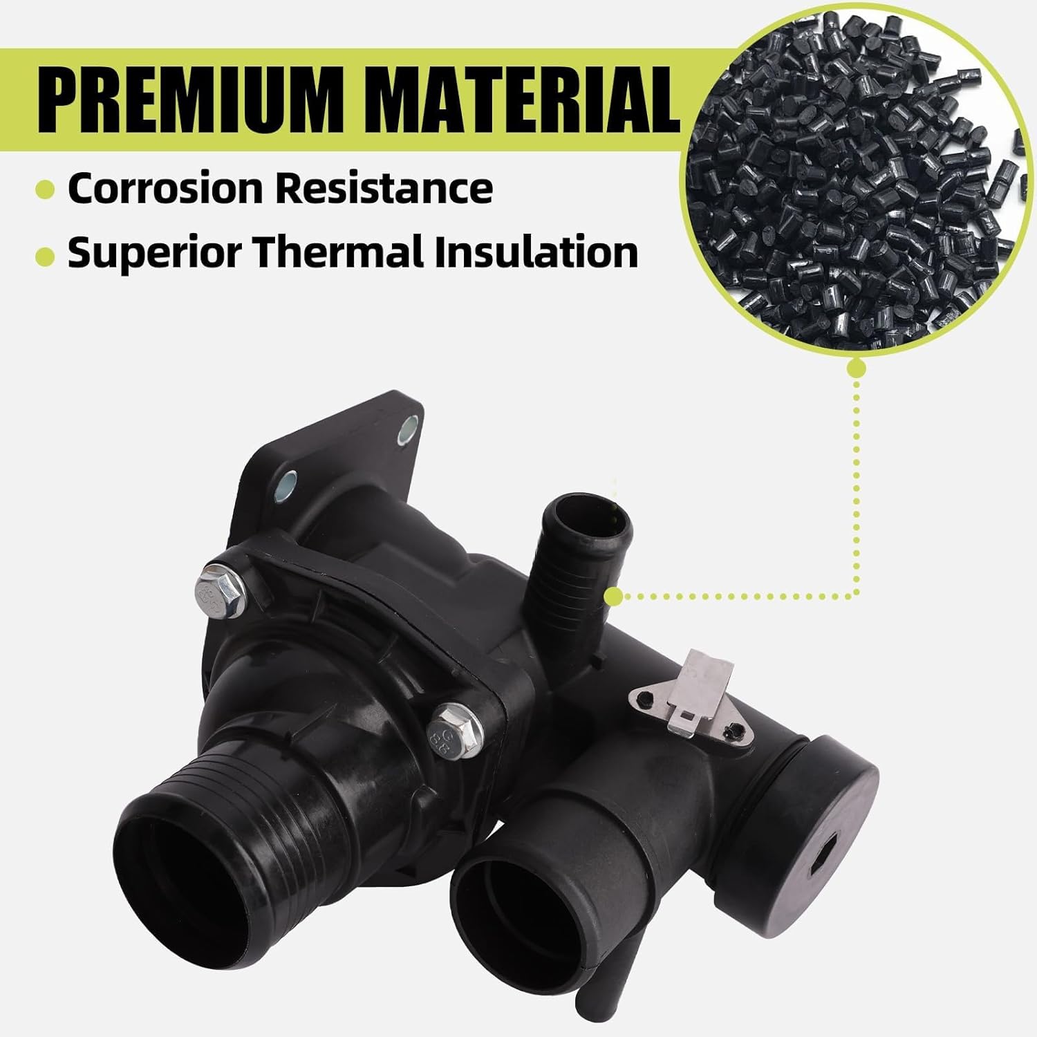 Engine Coolant Thermostat Housing Assembly Compatible with Ford Thunderbird Lincoln LS 2000 2001 2002 2003 V8 3.9L Replaces XW4Z8592AA XW4Z8592BD 902-215