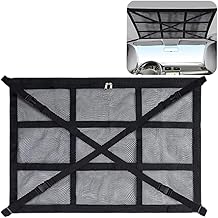 Car Ceiling Storage, Ceiling Net, Storage Goods, Roof Net, Large Capacity, Hanging, Zipper, Outdoors, Camping, Cars, Car Supplies, Sleeping Overnight in Car (Black, L)