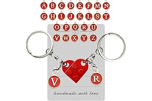 Personalized Brick Matching Heart Keychains - Express Love and Connection