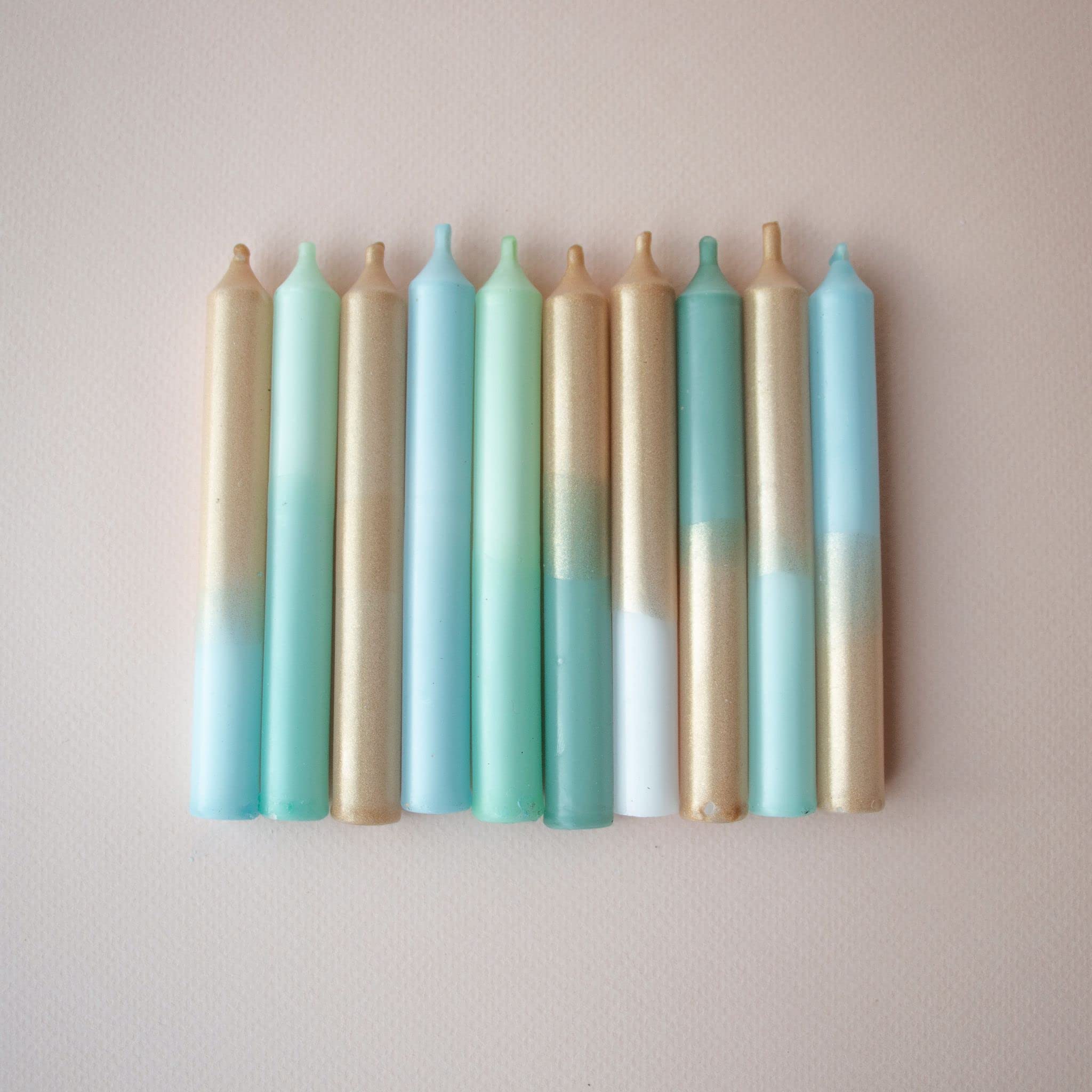 Dipdye Candeline Compleanno Fatte A Mano – Set Da 10, Pastello, Per Treno Di Compleanno, Vegane, 11 Cm - 2
