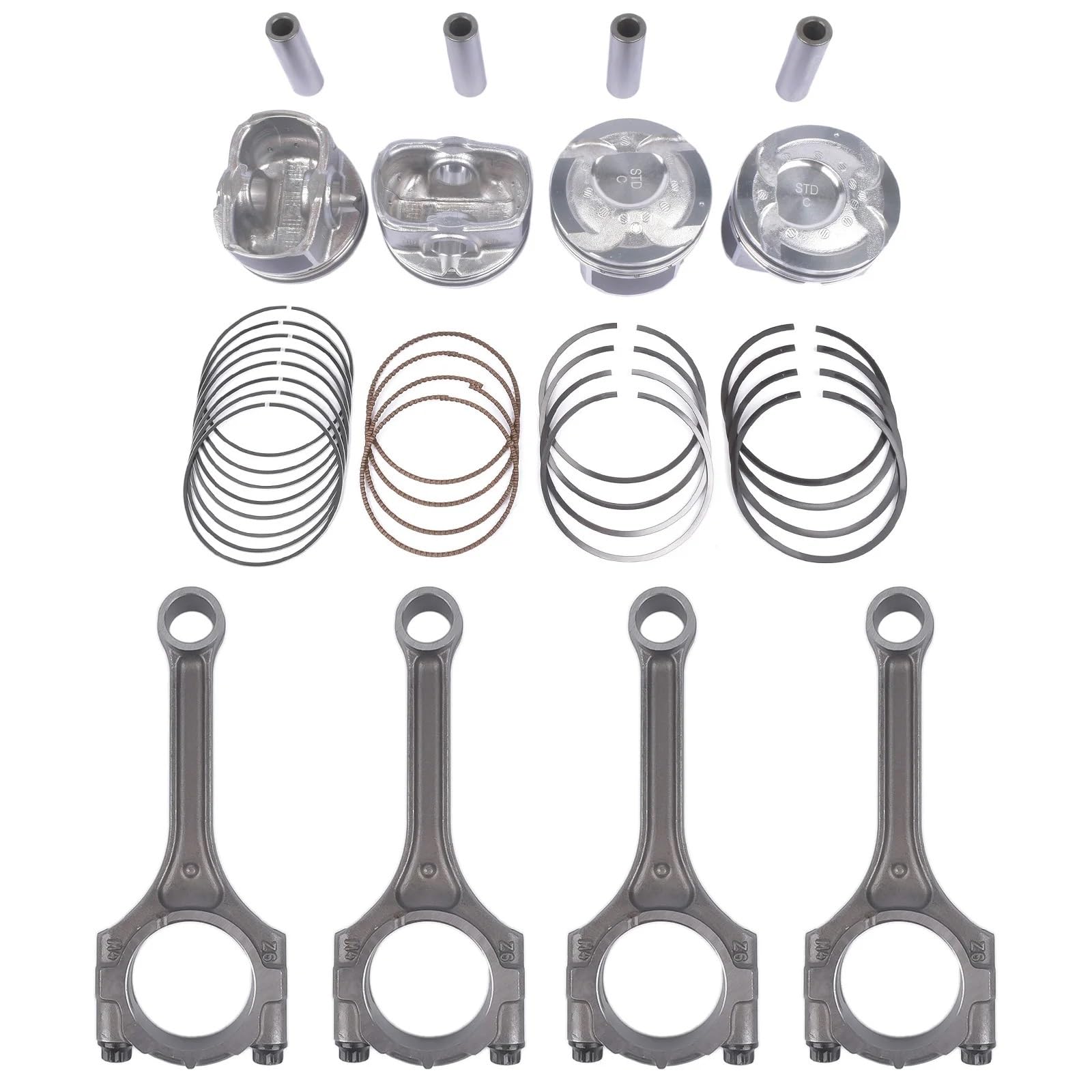 Segment De Piston Kit bielle et piston AP02 pour Hyundai Accent Veloster pour Kia Rio EX LX SX Soul Remplacer