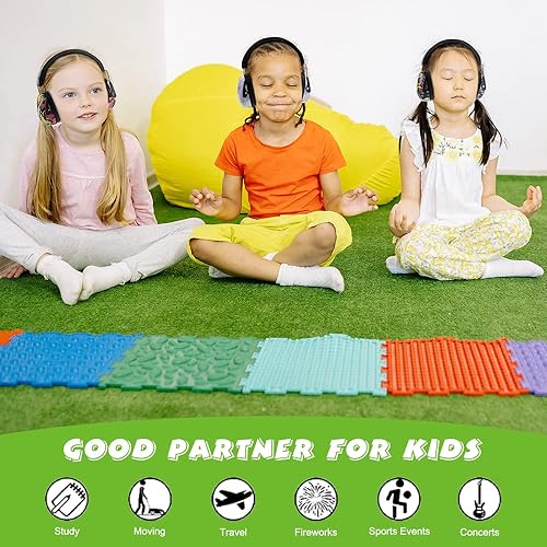 Miniatura 5 de GREEN DEVIL Paquete de 3 orejeras de protección auditiva para niños, 27 dB con cancelación de ruido, auriculares para niños pequeños a adolescentes