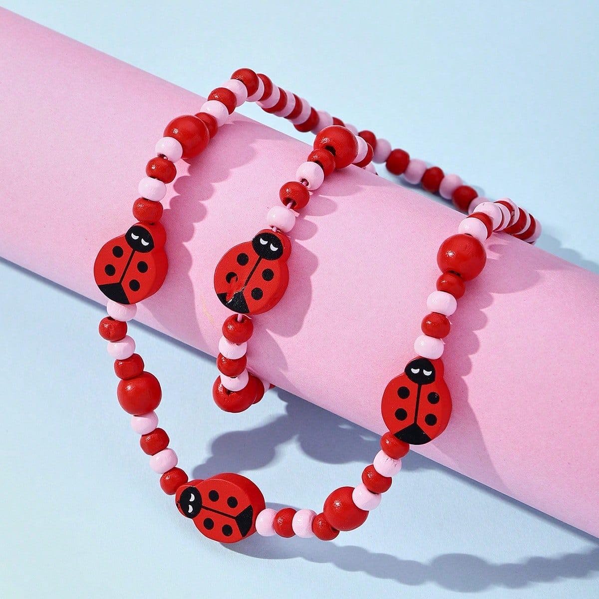 Ensemble De Bijoux En Bois Coloré – Collier Et Bracelet Licorne Pour Fille, Accessoire De Princesse, Cadeau Anniversaire Fête Et Déguisement