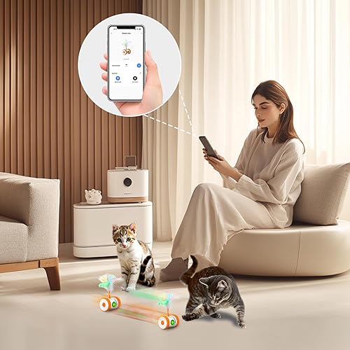 Miniatura 2 de Juguetes para gatos, juguete de control remoto para gatos, aplicación Bluetooth Connect Control remoto Juguetes para gatos de interior Ratón móvil