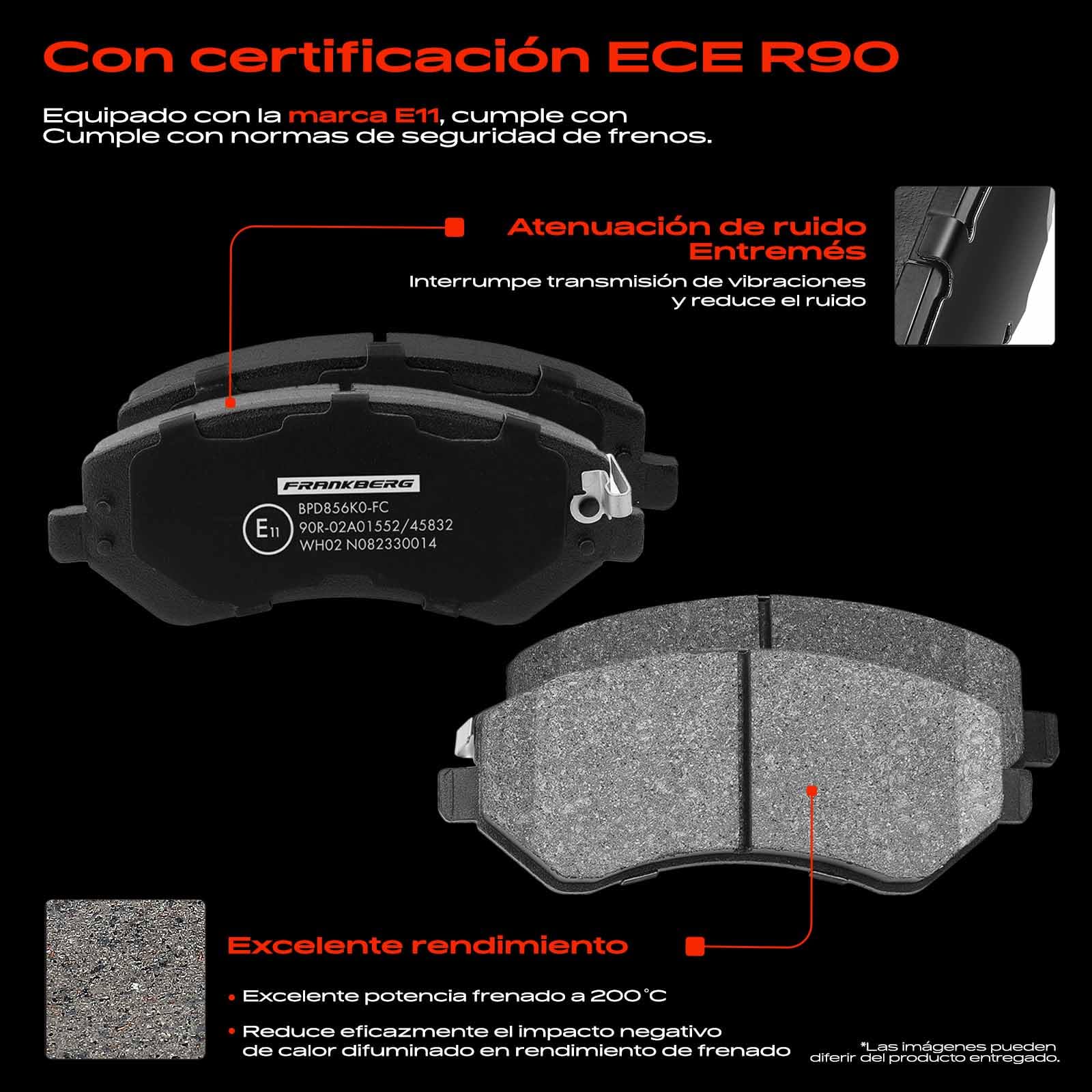 Frankberg Juego de pastillas de freno para eje delantero izquierdo y derecho, compatible con Voyager IV RG RS 2.4L-3.8L 2000-2008 Pastillas de freno Cherokee KJ 2.4L-3.7L 2001-2008 Replace# 5066427AA