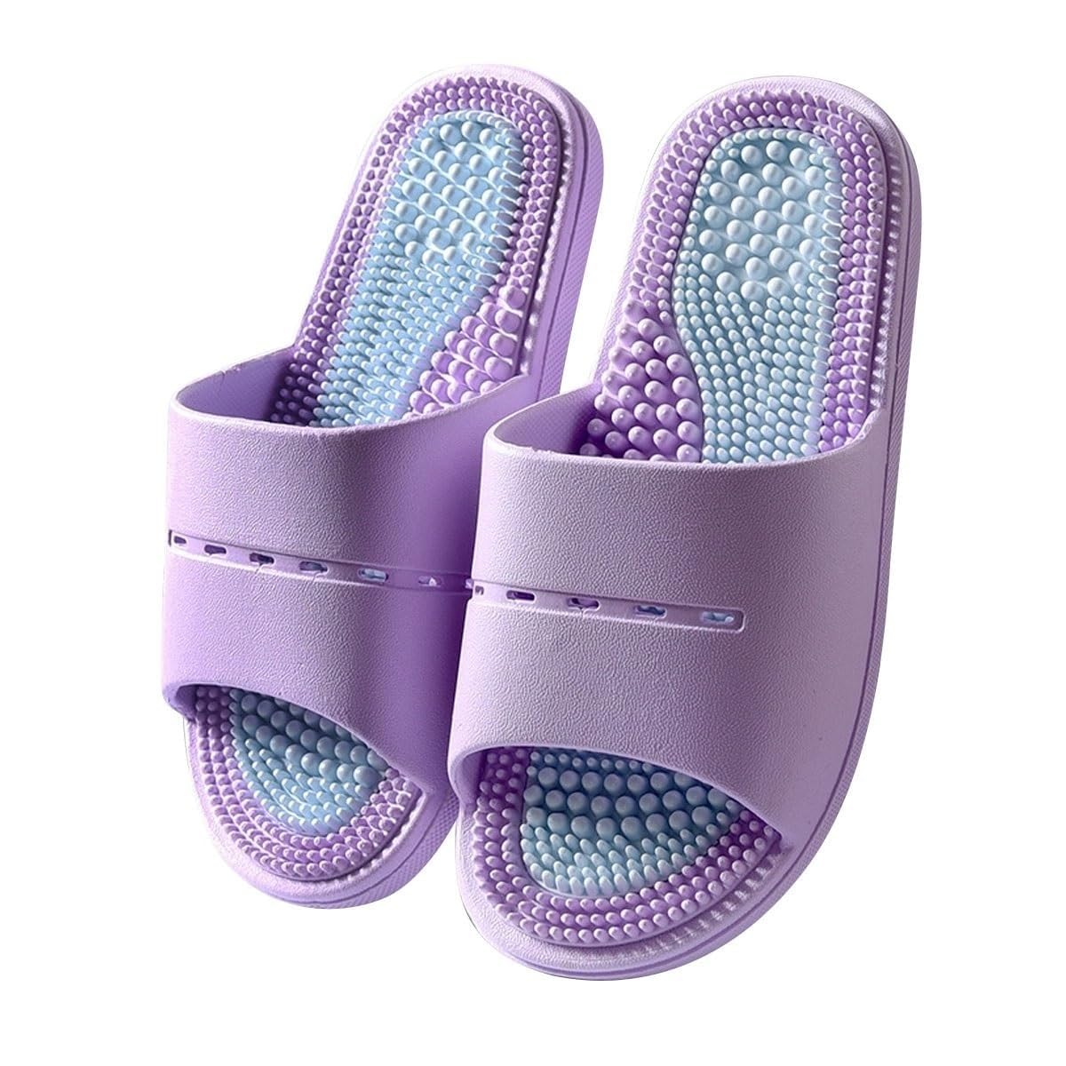 Massage Slippers For Plantar Fasciitis Pain Relief Men Women Non-Slip Open Toe Shower Shoes Reflexology Acupuncture Sandals Boost Circulation Acupressure Slippers