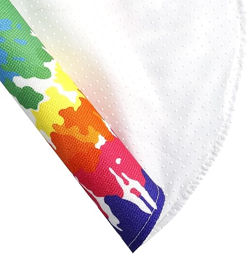 Miniatura 6 de Juego de 4 manteles individuales redondos abstractos para mesas de comedor, resistentes al calor, lavables, antideslizantes, para cocina, comedor,