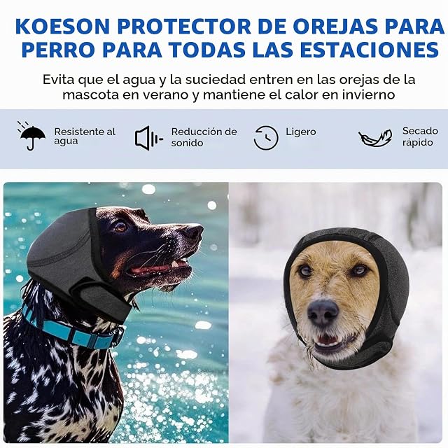Foto 6 de 7 de UJBVCX Orejeras para Perros, Tapones Oidos Perro Ajustable