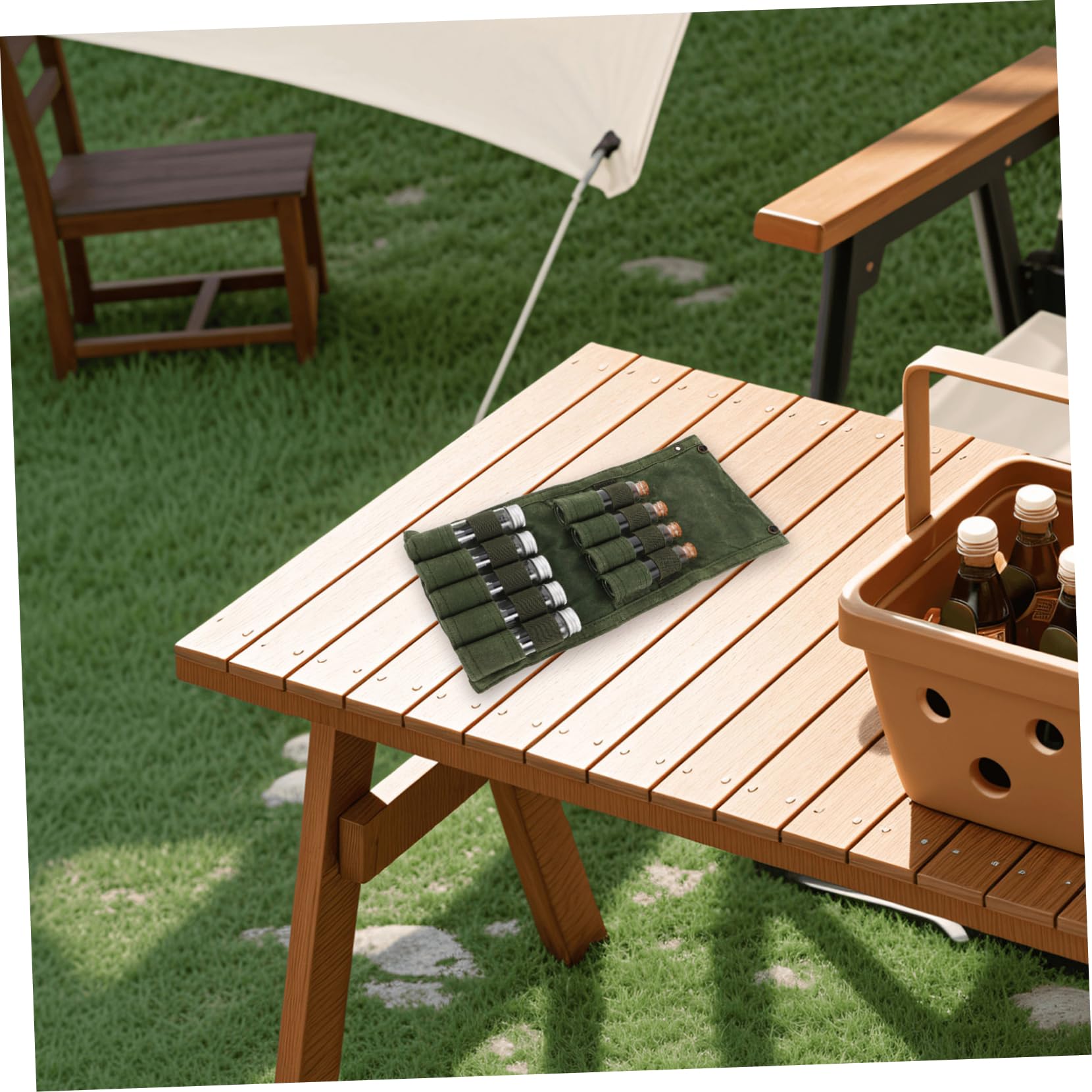 TOYANDONA Contenitori per Spezie Portatili in Vetro Borsa per Condimenti da Campeggio Set di Bottiglie per Spezie all Aperto Organizer da Picnic Contenitori per Condimenti da Viaggio