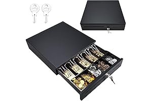 HOMOKUS 16 Inch Manual Cash Drawer with Removable Cash Drawer Box