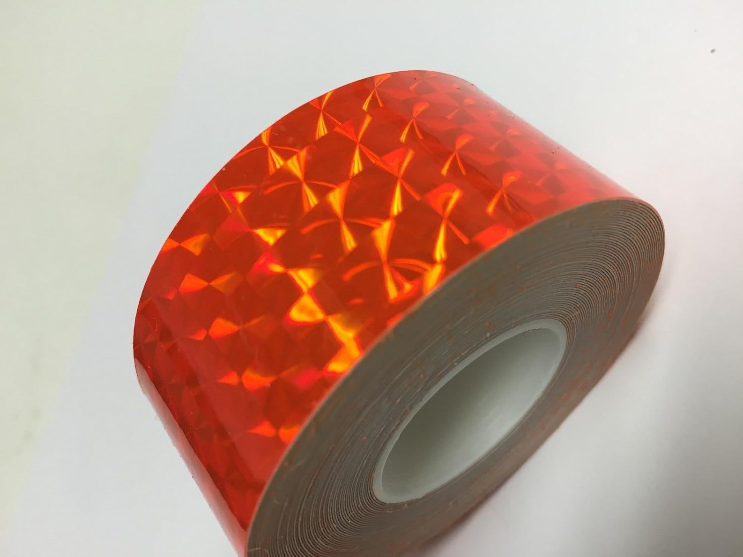 Roll of Prism Tape, Holographic 1/4'' Mosaic (8 inch x 25 ft, Raspberry)