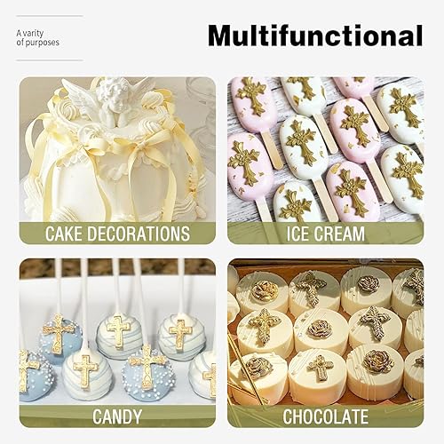 Miniatura 4 de 5 moldes de fondant de ángel, molde de silicona para chocolate cruzado, moldes de silicona para decoración de pasteles, pasta de goma de mascar de