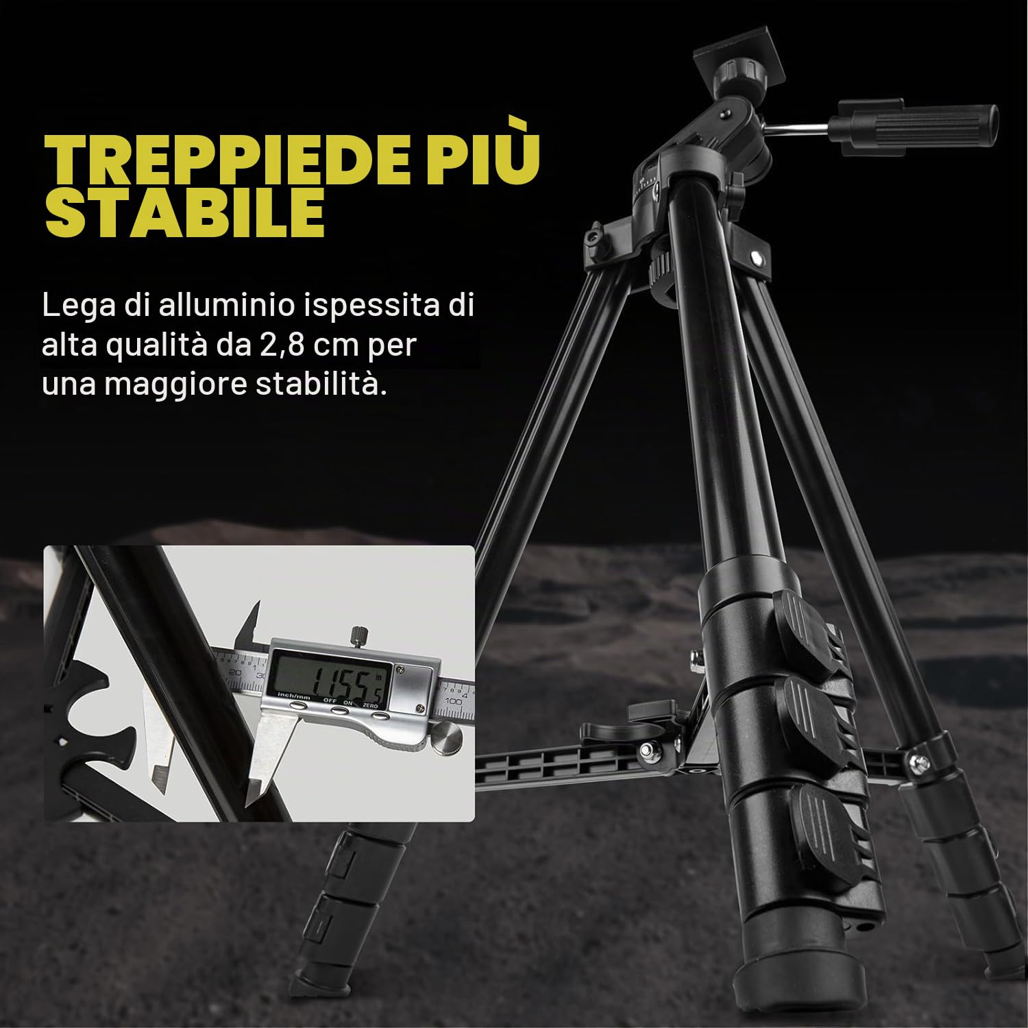 Telescopio Rifrattore 80 mm, 500 mm, per Adulti e Bambini, con Treppiede Professionale e Adattatore per Telefono, Zaino Telescopico Portatile