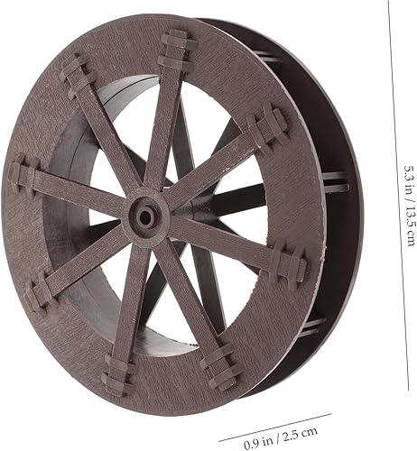 Miniatura 2 de IMIKEYA Repuesto de fuente de rueda de agua giratoria para acuarios, jardines, decoración de escritorio, plástico con eje, diseño elegante de rueda