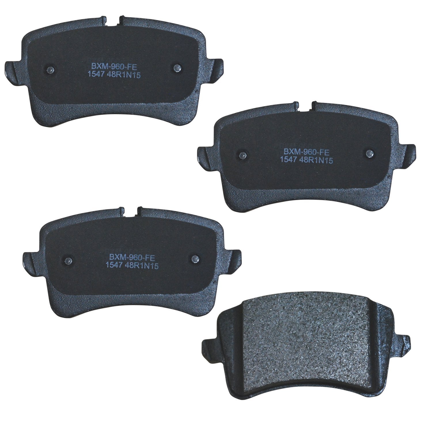 Bendix Premium SBM1547 Semi-Metallic Rear Brake Pads for Select Models Audi A6, A6 Quattro, A7, A7 A8 RS5, RS7, RS Q3, S6, S7, S8, Porsche Macan, Macan