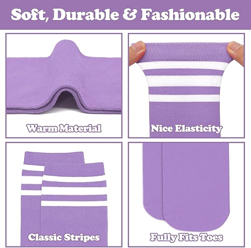 Miniatura 3 de Calcetines de fútbol para niños, calcetines de fútbol para niñas, calcetines de fútbol para niños, calcetines de tubo con rayas para niños pequeños