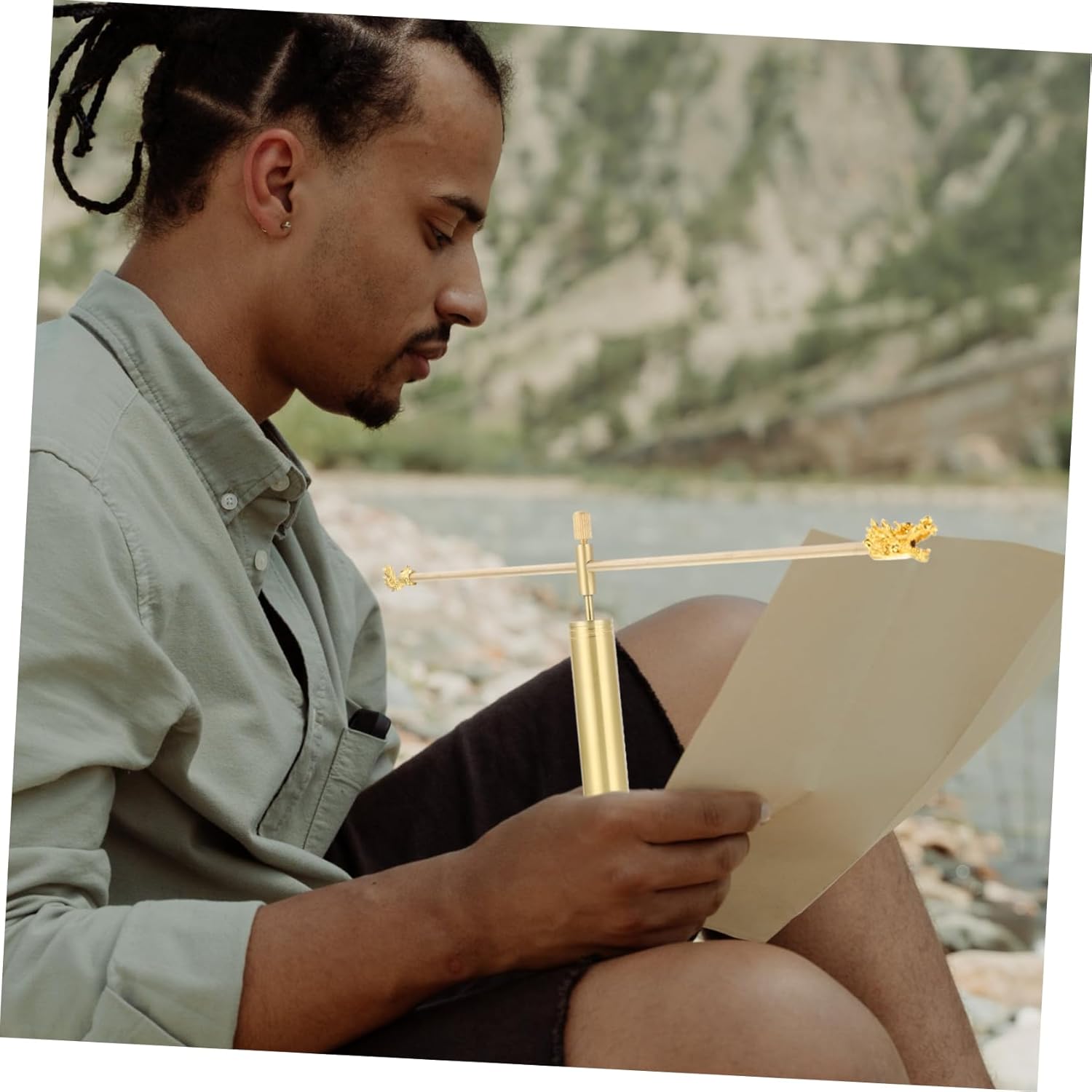 Alipis Copper Dragon-Head Dowsing Rod Compass Set for Feng Shui Detection Energy and Directional Guidance Tool Water Divining Rod for Water Detection and Feng Shui Practices