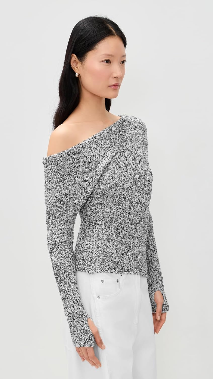 Enza Costa Women's Boucle Knit Slouch Sweater - Image 5