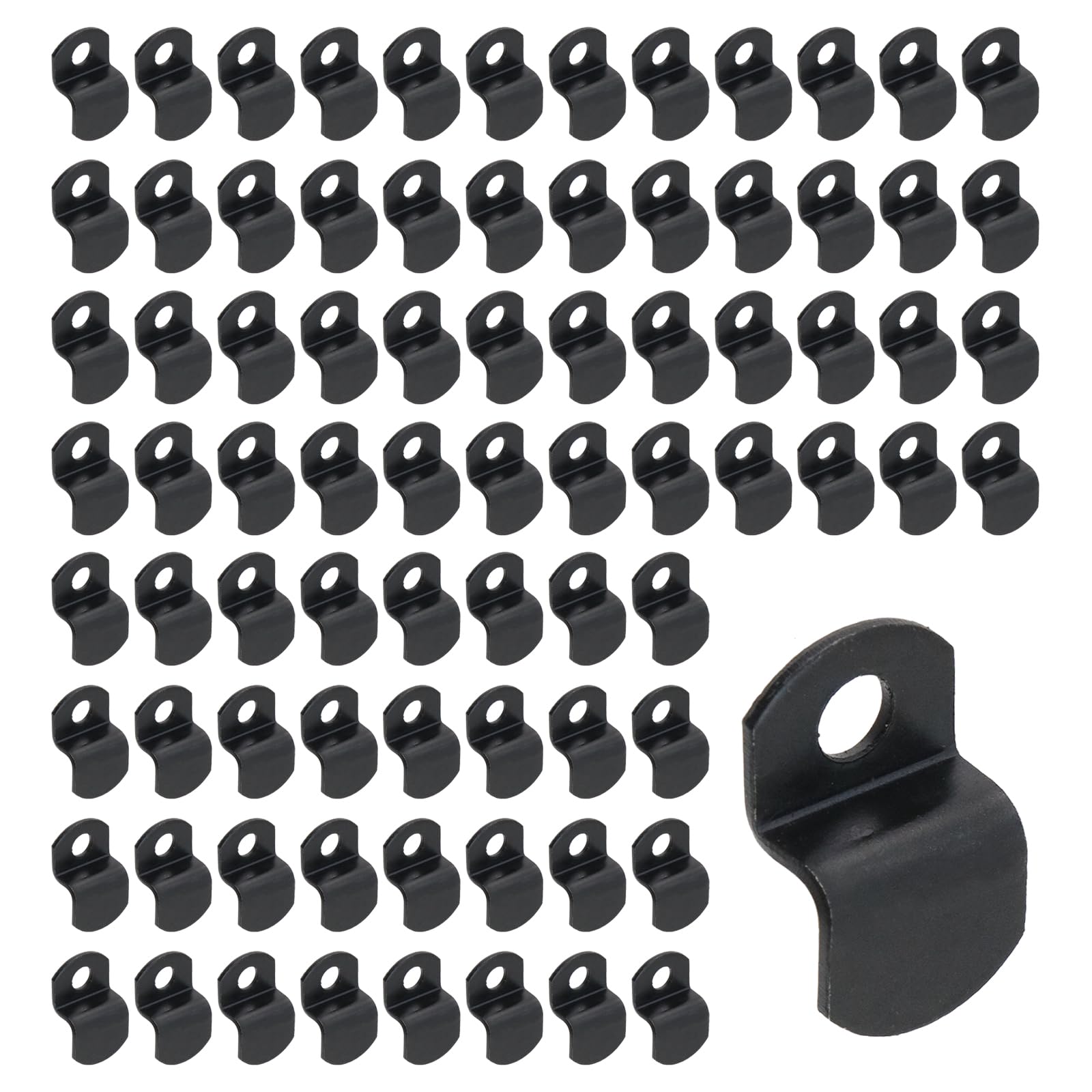 T Tulead Canvas Offset Clips Z Clamps Black 1/4" | 100PCS Iron Picture Frame Clip, with Screws