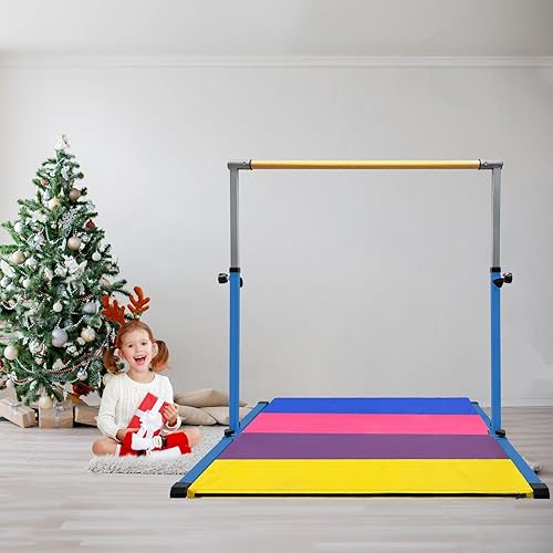 Miniatura 5 de XDEMODA The Latest Model Gymnastics Bar for Kids Ages 3-15 for Home, Anti-Slip, Easy to Assemble, 35 to 55 Adjustable Height Gymnastic Horizontal