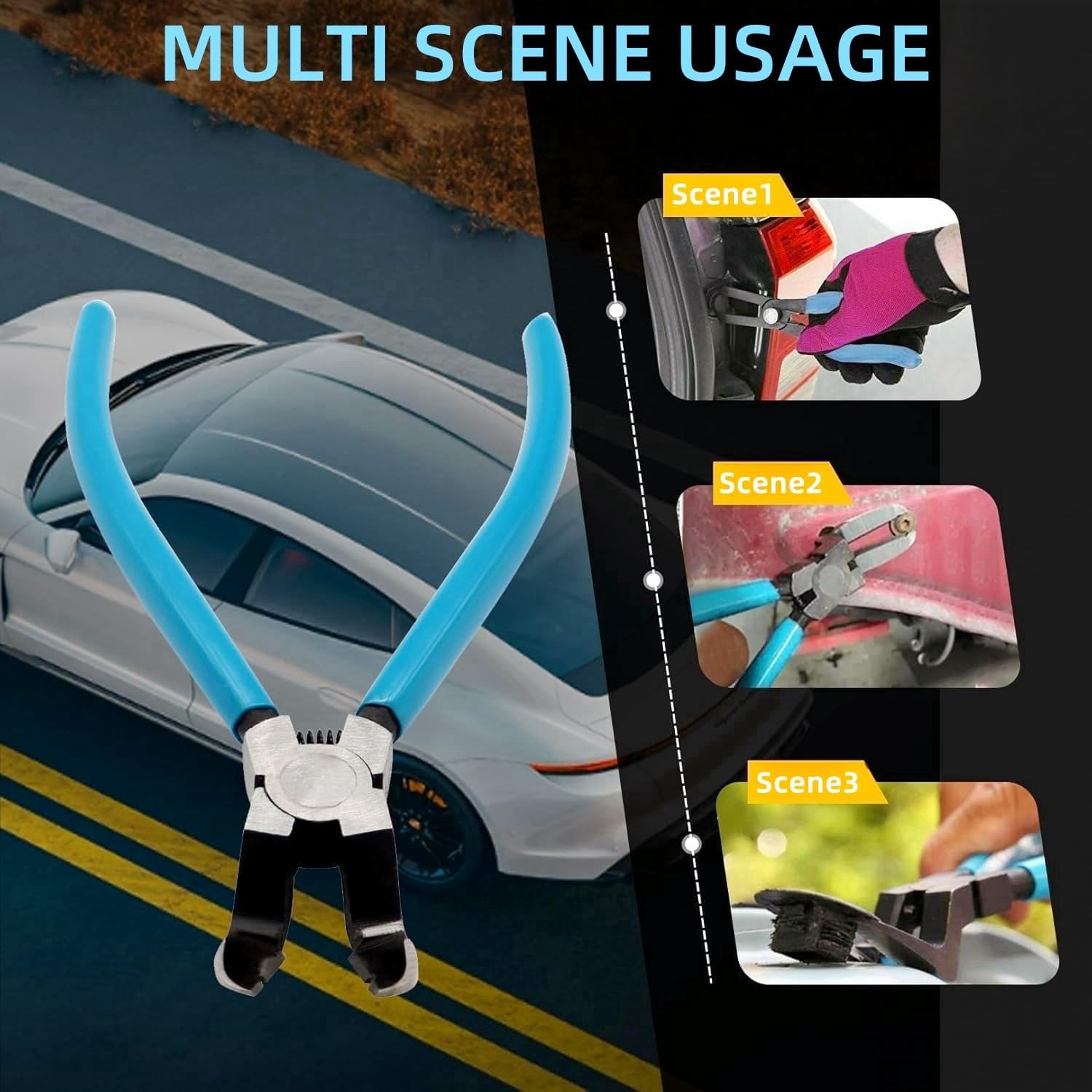 Multi-Purpose Diagonal Cutting Pliers, Side Cutter Pliers, Wire Flush Cutter, Auto Body Repair Tool