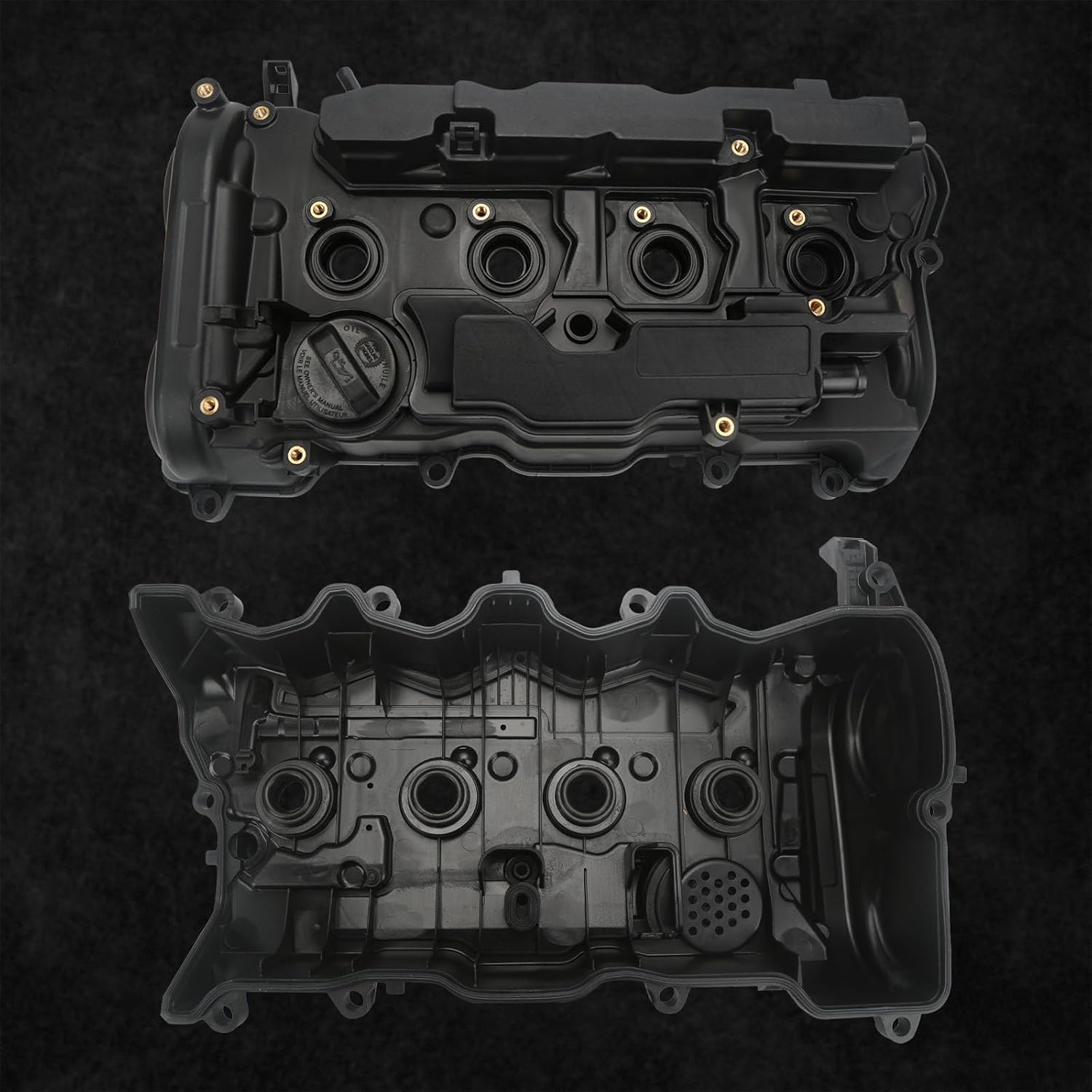 Engine Valve Cover with Gasket and Tube Plug Seal Kit Compatible with 2016-2024 Honda Civic 2.0L 2018-2022 Honda Accord 2.0L 2023-2024 HR-V 2.0L Replace 123105BAA01 12310RPYG01