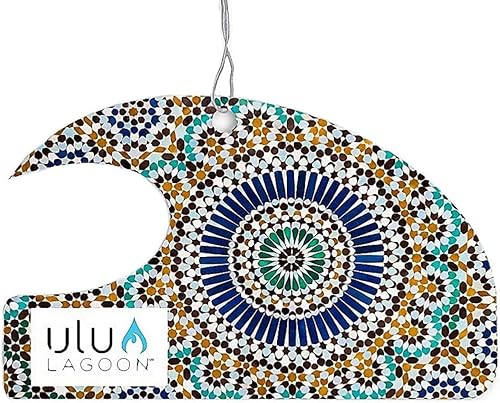 Miniatura 23 de Ulu Lagoon Cera para Surf con Aroma de Coco Mini Ola Ambientador (Retro) Aloha,Aves del paraíso,Negro -,Negro Palms,Cuadros negros