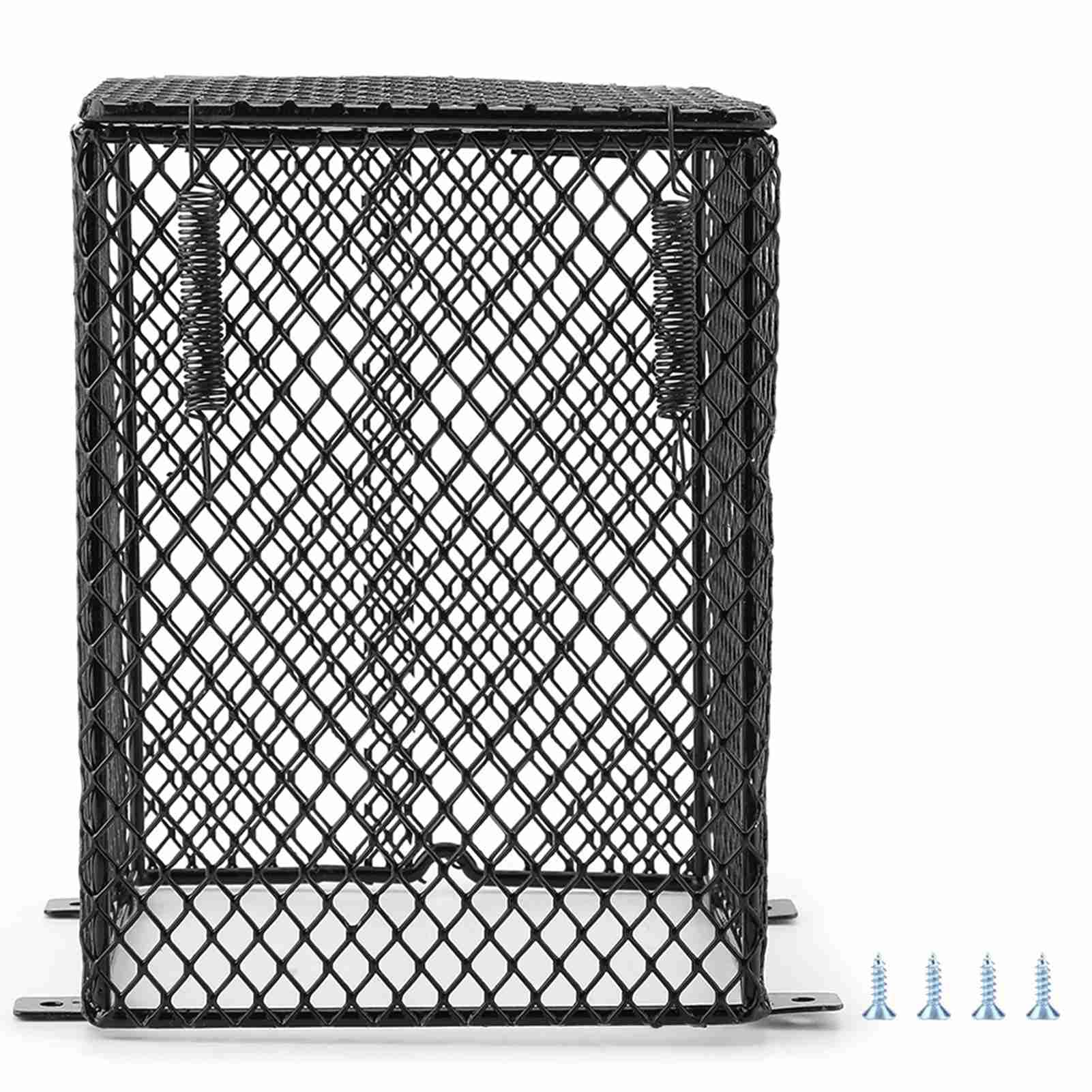 SIXRUN La Cubierta de Malla Resistente para Luz de Reptiles Evita Quemaduras, Adecuada para Lámpara de Cerámica, Luz Calefactora para Amantes de los Reptiles, Día y Noche (cuadrado)