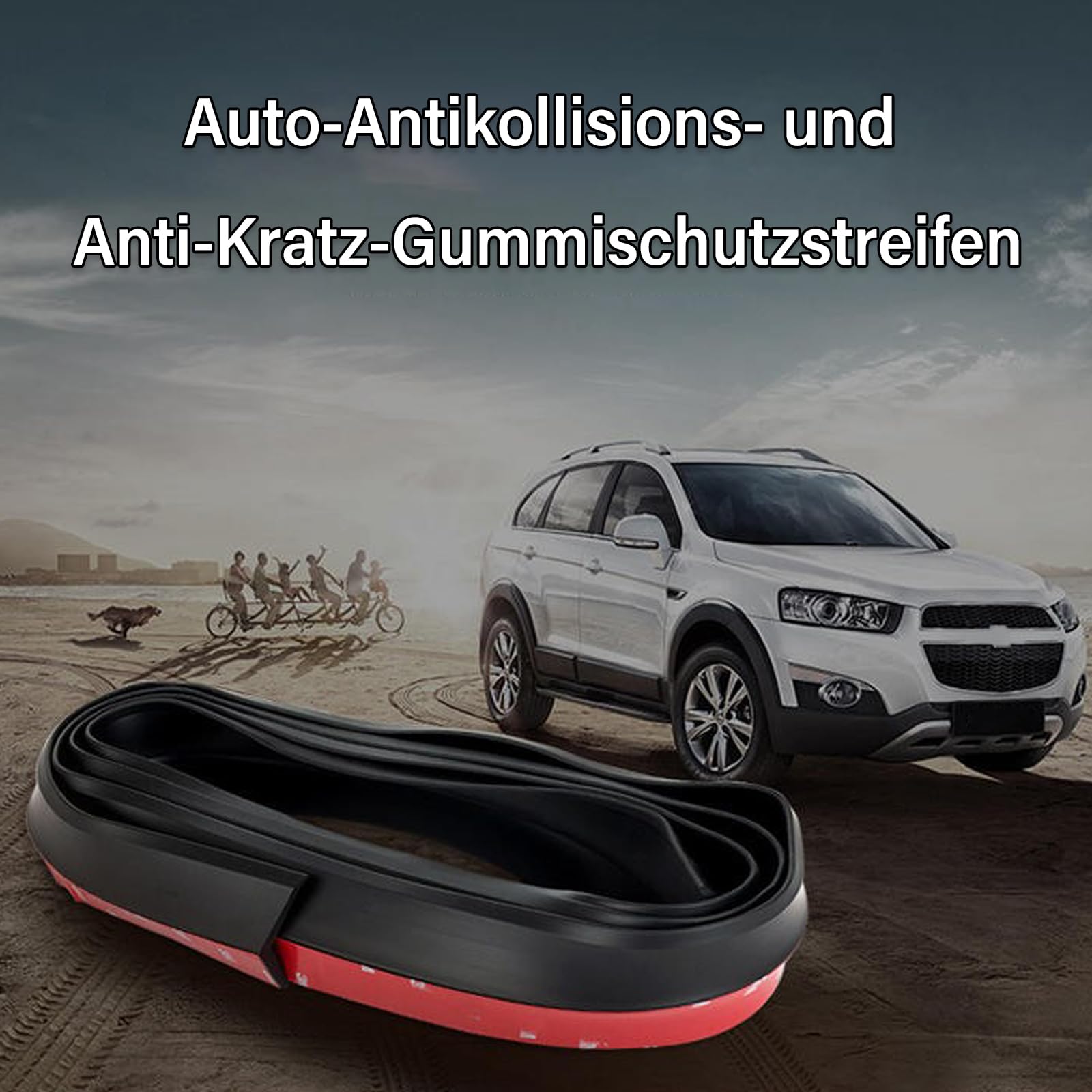 Spoiler anteriore universale per auto, 2,5 m, 2,5 m, striscia adesiva per labbro anteriore, 60 mm, per auto, camion, SUV (2,5 m)