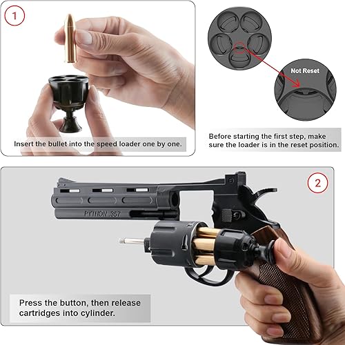 Miniatura 2 de Cargador de velocidad Revólver de 5 disparos para .38 Spl.357 Mag, compatible con S&W 36, 37, 38, 40, 42,49, 60, 340, 360Charter ArmsTaurus 85, 605,