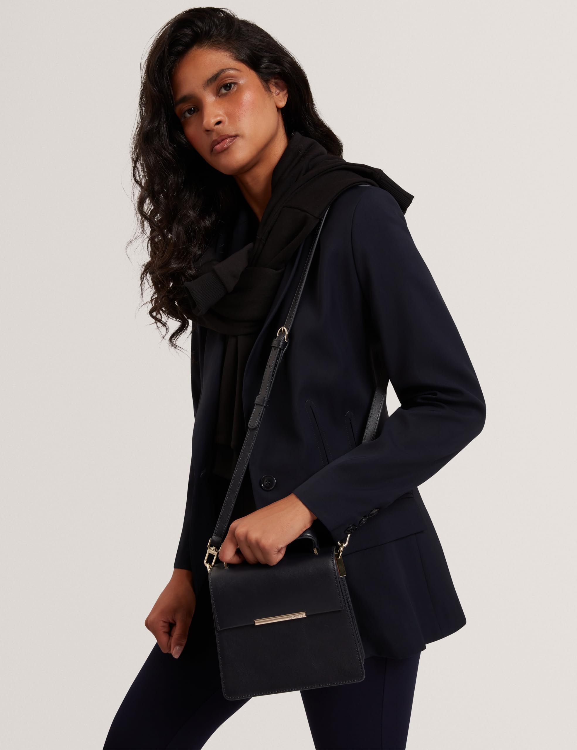 Ted Baker Damen Bar Detail Medium Top Handle Bag Tasche, Navy