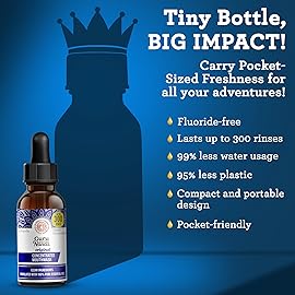 GuruNanda Concentrated Mouthwash (2 fl oz), Fluoride-Free, Mint Mouthwash with Natural Essential Oils, Supports 300 Rinses, Aids in Fresh Breath