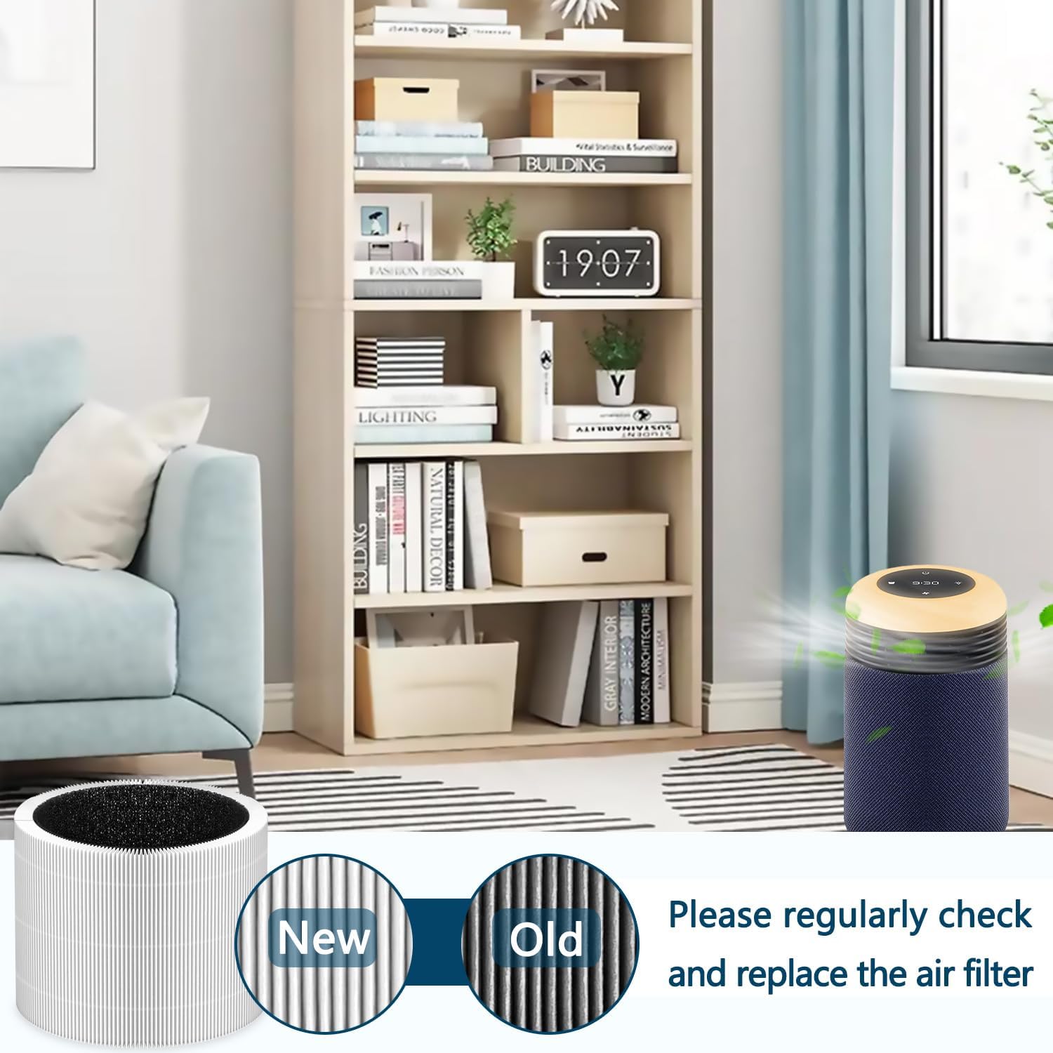 Replacement filter for Air Purifier,Compatible with Blueair 113685 Air Purifier,H13 True HEPA,2Pack. - Image 4