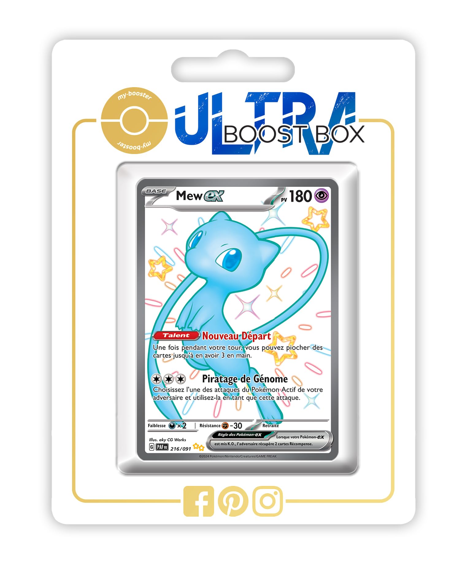 Mew ex 216/091 Shiny Full Art - 4.5