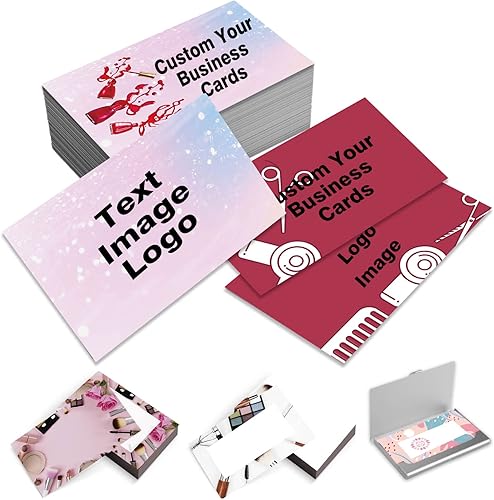 Miniatura 35 de EAQ Tarjetas de visita personalizadas, tarjetas de visita personalizadas de doble cara con logotipo/texto, tarjeta de visita para empresa, negocios