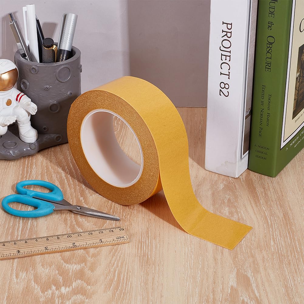 BENECREAT 50M Doppelseitiges Klebeband, 45mm Breite Starke Klebeband, Strapazierfähig Stark Haftendes Montageklebeband Für Bildaufhängestreifen Teppich Reparieren DIY Kunst Handwerk