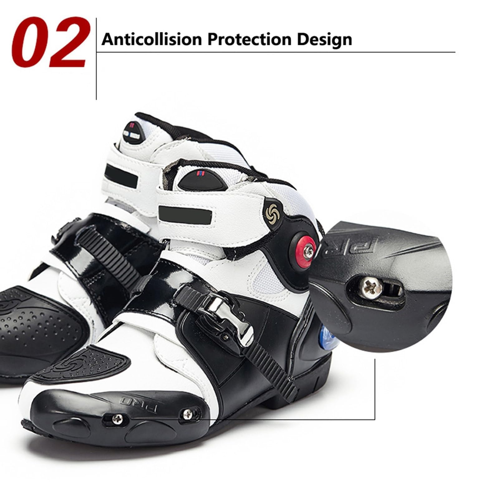 Generico Scarpe Da Moto Da Uomo, Stivaletti Corti Traspiranti Da Moto, Scarpe Da Ginnastica Da Moto In Pelle Impermeabili
