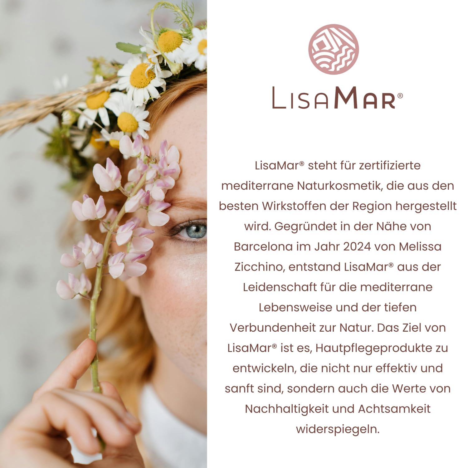 LisaMar® Naturkosmetik Set mit Gesichtscreme Anti Aging mit Hyaluron & mediterranen Ölen und Augencreme gegen Tränensäcke, Falten und Augenringe.