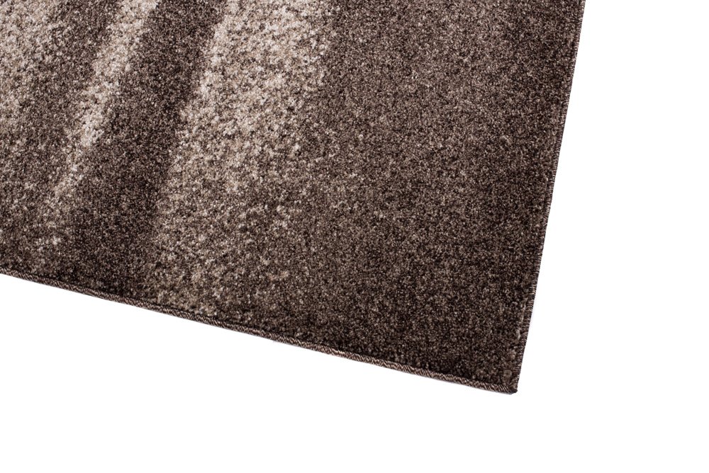 Tapiso Dywan Sari nakrapiany designerski krótkie runo beżowy brązowy jasnobrązowy z abstrakcyjnym rozmazywaniem paski wzór salon Ökotex 300 x 400 cm