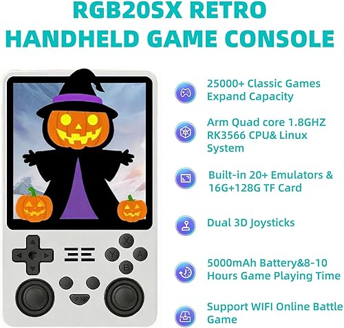 Miniatura 2 de RGB20SX - Consola de juegos de mano retro portátil consola de video retro con pantalla IPS de 4.0 pulgadas 720* 720 HD 5000mAh Batería Retro Consola