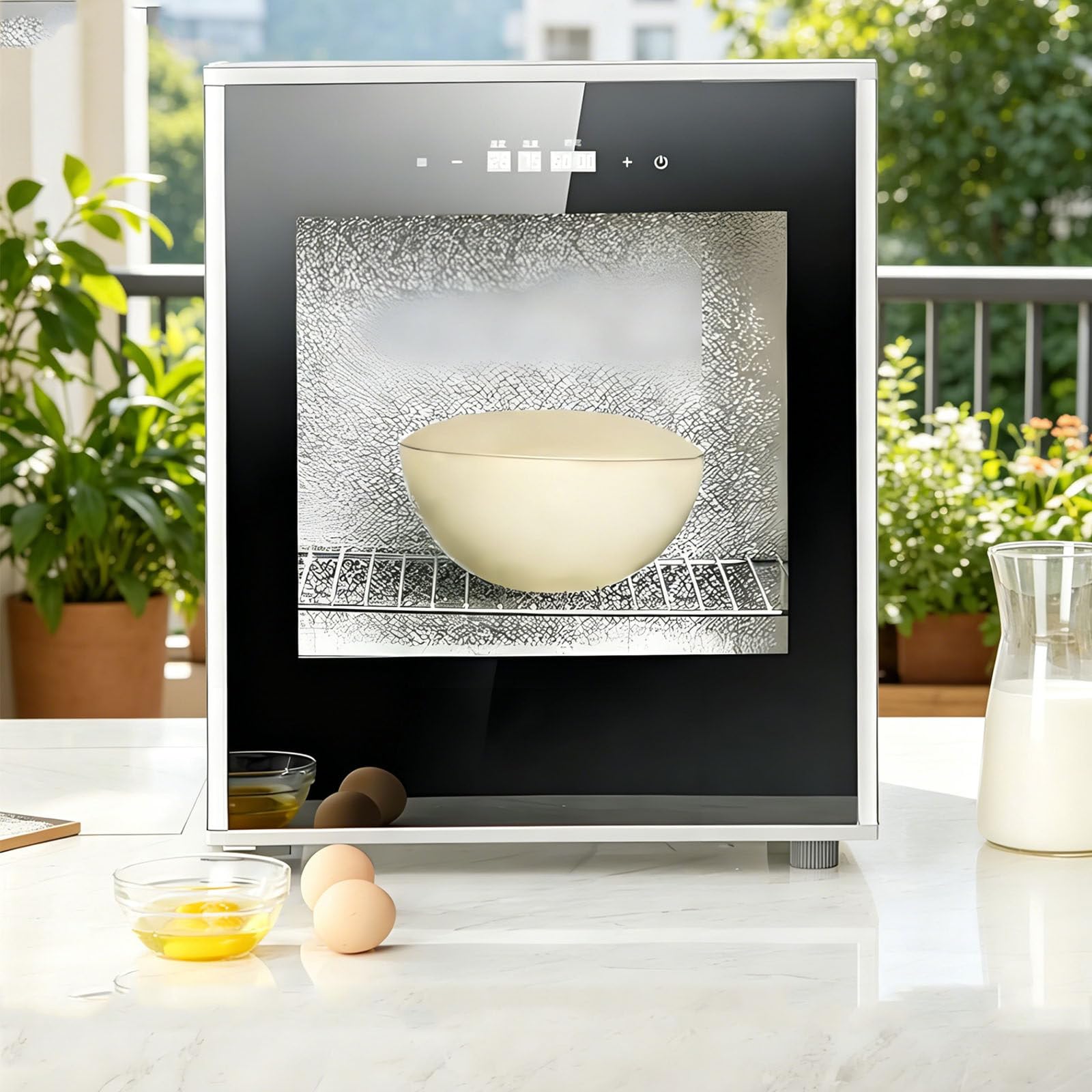 Ymnogjie Commercial Dough Proofer,Heated Bread Proofing Box 40L Electric,with Adjustable Temp Humidity Control,for Dough,Yogurt,Bread,Natto
