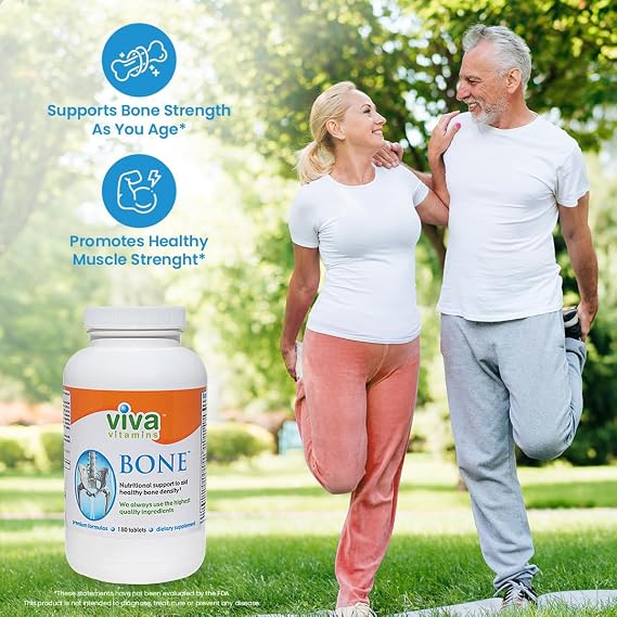 Bone Supplement - Calcium Supplement for Women and Men, Bone Health Vitamin D 3 w/Calcium Magnesium Zinc, Calcium Magnesium Supplement Support for Bone Density, Vegan, Non GMO, 180 Tab