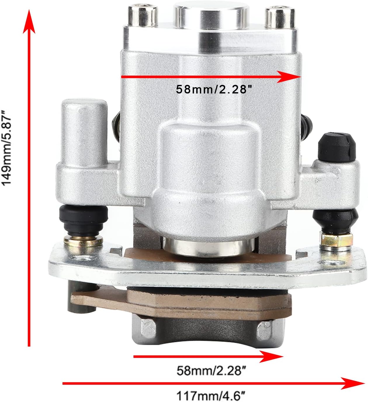 Rear Caliper, Motorcycle Rear Brake Caliper, ATV Rear Brake Pump Aluminum Alloy ATV Rear Brake Pump Fits for Yamaha Raptor 700 2006-2012