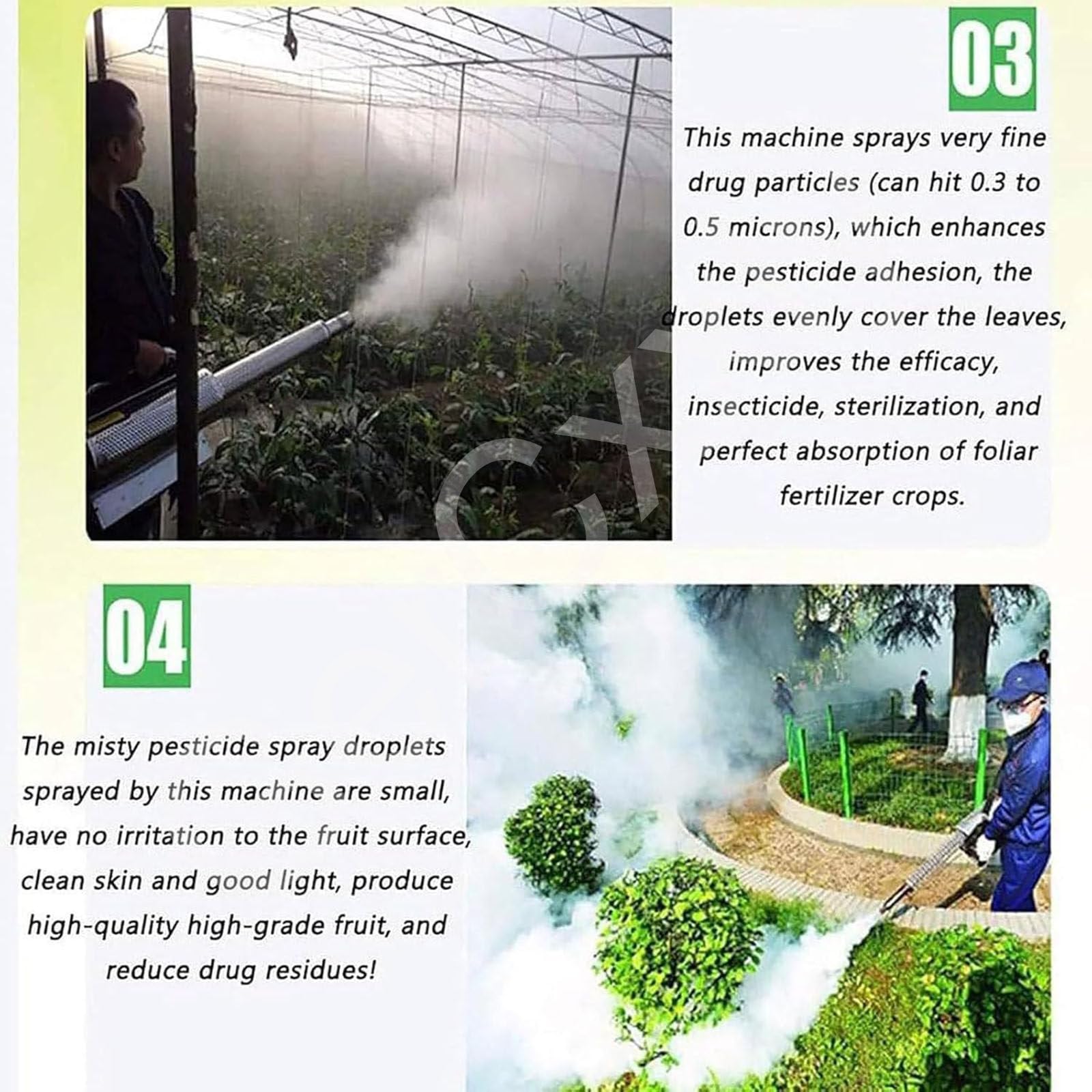 Pulverizador ULV de desinfección Máquina,15L Termonebulizador térmico,atomizador de Aerosol eléctrico, pulverizador agrícola,para Uso en Interiores y Exteriores Silver