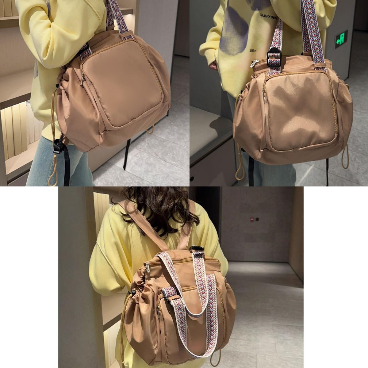 Borsa tote essenziale, borsa organizer da viaggio, borsa a mano di grande capacità, come tracolla e zaino