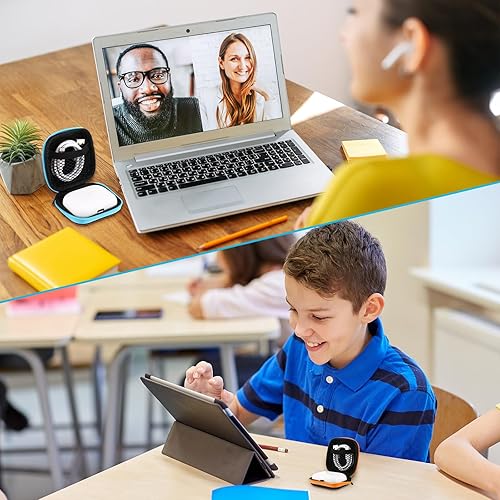 Miniatura 6 de Sweetude 30 juegos de funda portátil para auriculares USB-C, con cable, funda cuadrada de EVA para auriculares, accesorios para teléfono celular,