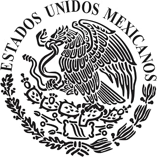 ESTADOS Unidos Mexicanos Vinyl Decal Sticker Mexico Eagle Aguila Flag (Black, 12")