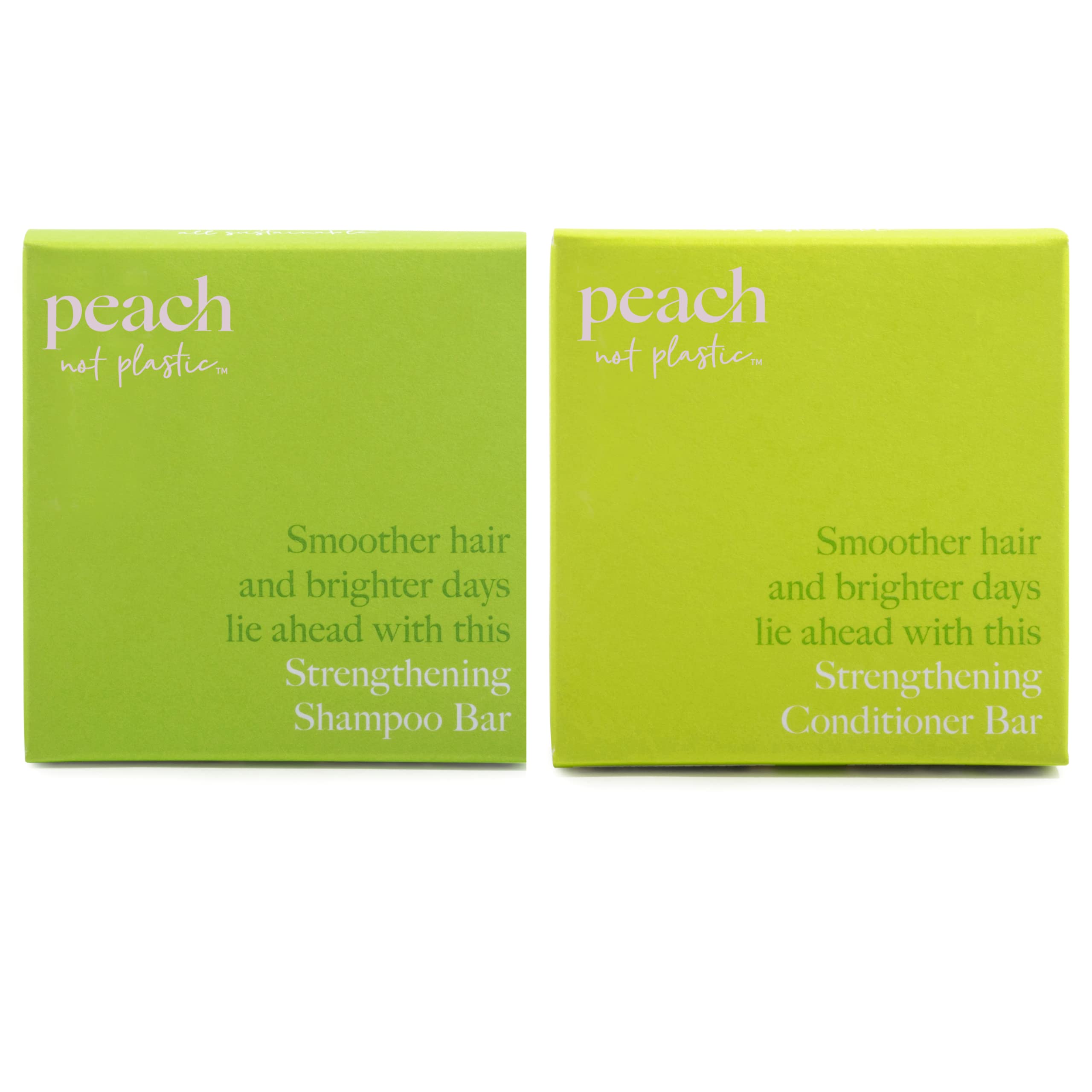 Buy Peach not Plastic Shampoo and Conditioner Bar Set Strengthening